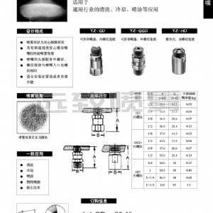 墻上安裝型實心錐形噴嘴--GD系列