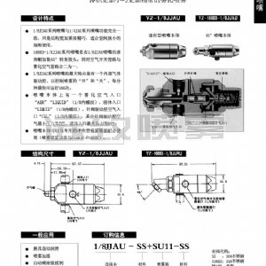 帶開關控制的空氣霧化噴嘴—迷你型